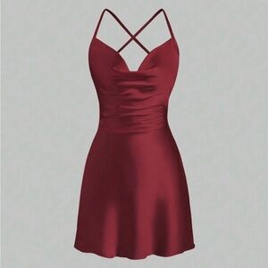 Silk Wine Red Dress